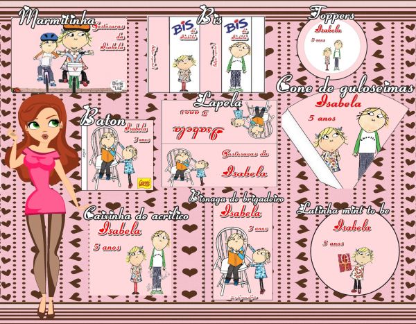 Artes digitais Tema Charlie e Lola