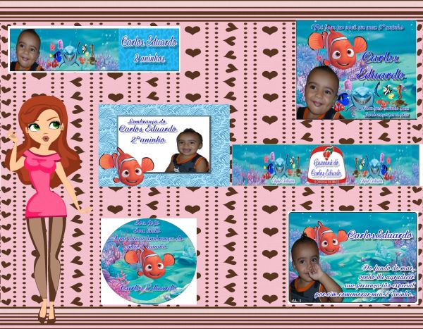 Artes digitais Tema Procurando Nemo